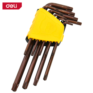 9pcs Long Torx Hex Key Set dengan Red Finish